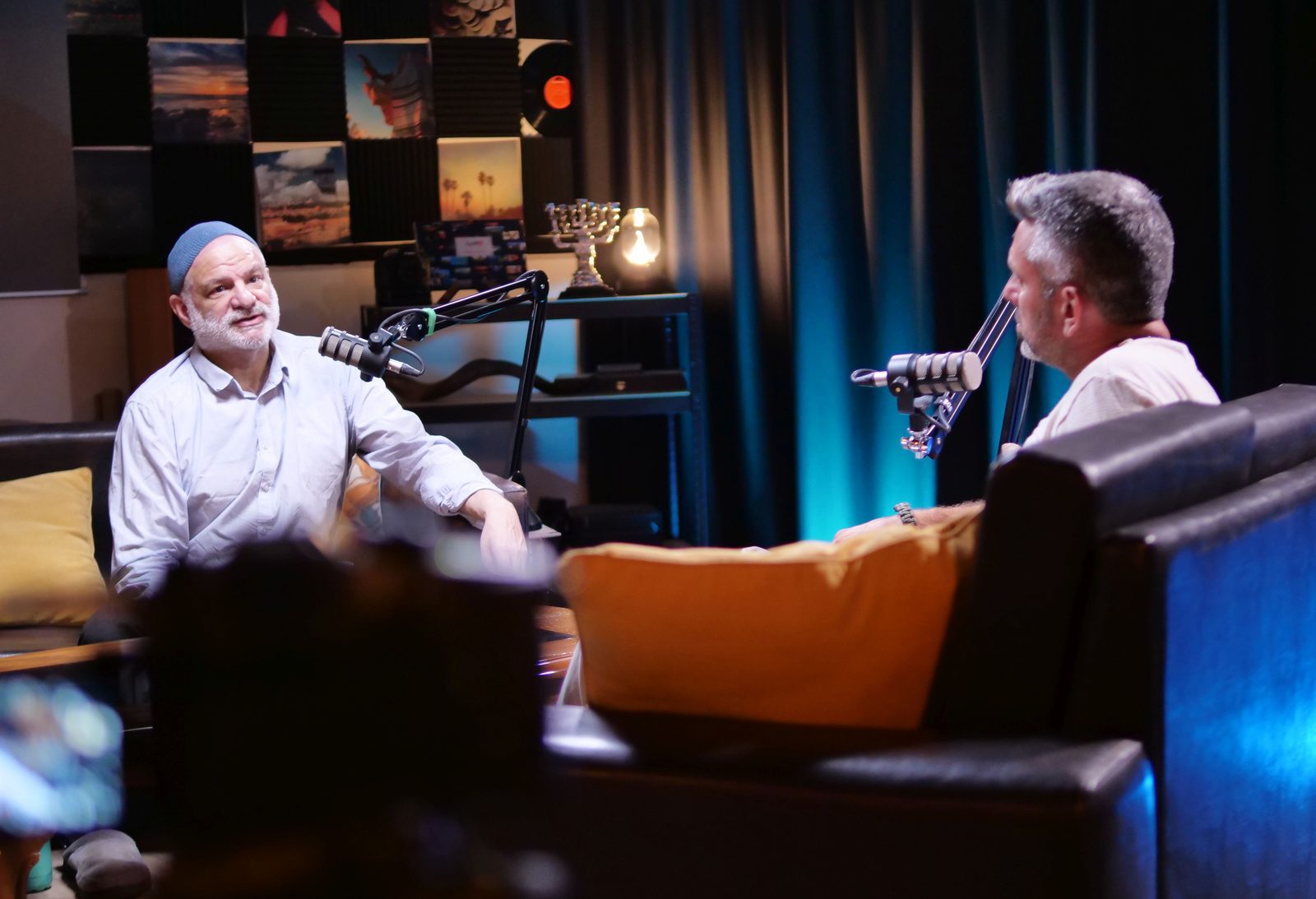 Podcast recording at the GalilTV studio