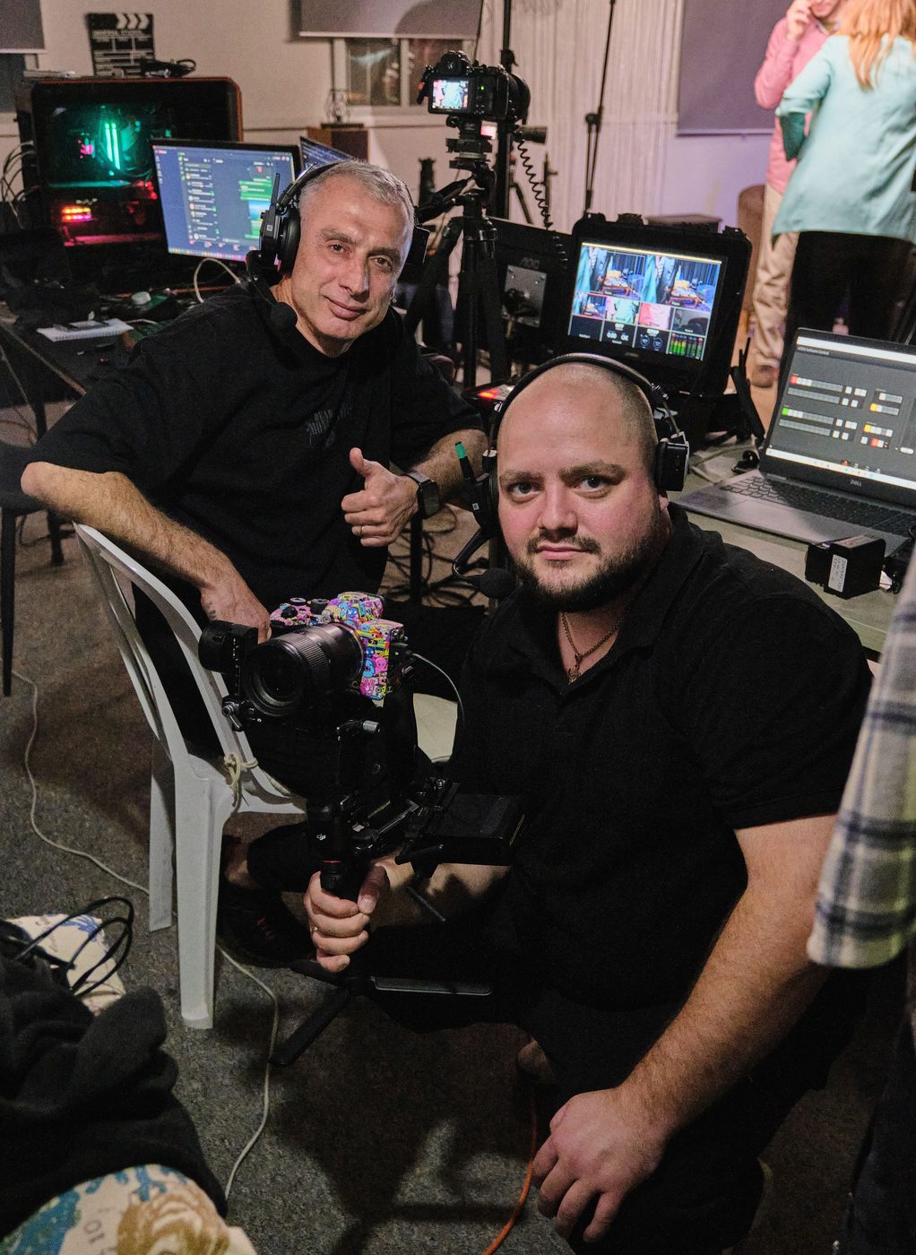 GalilTV film crew with a stabilized camera