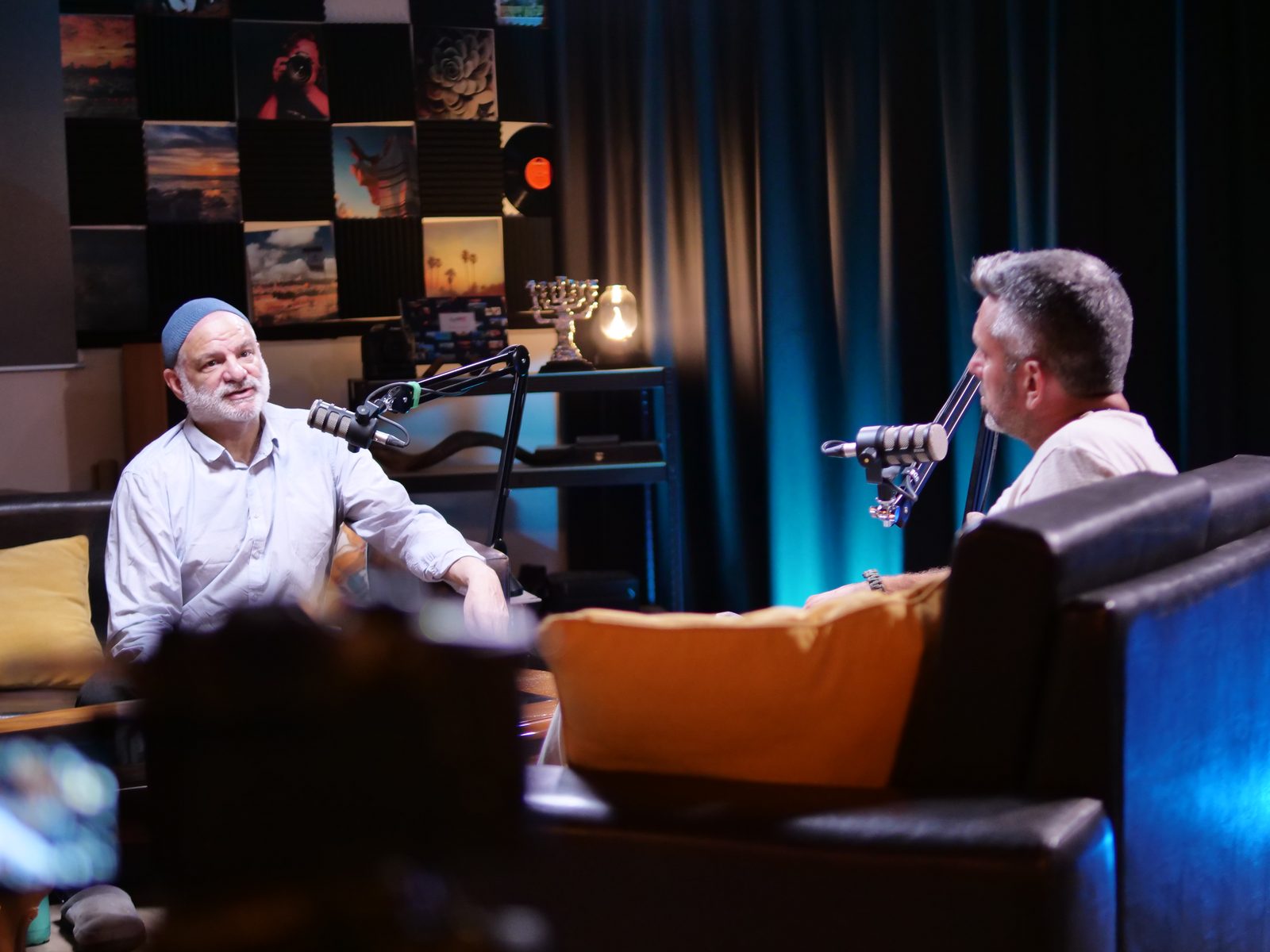 Podcast recording at the GalilTV studio