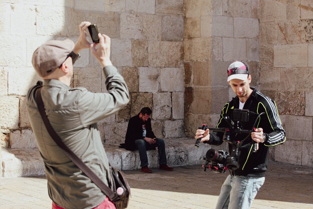 On the set of "You and I Will Live On" — Jerusalem
