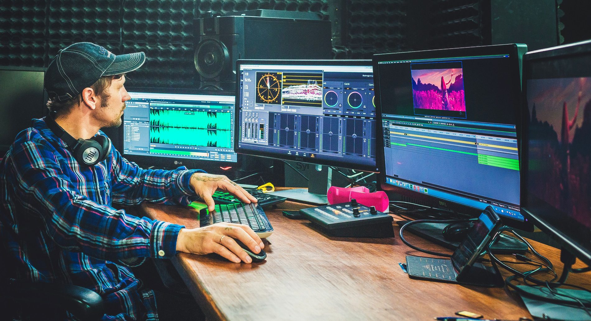Editing and color correction — production workspace