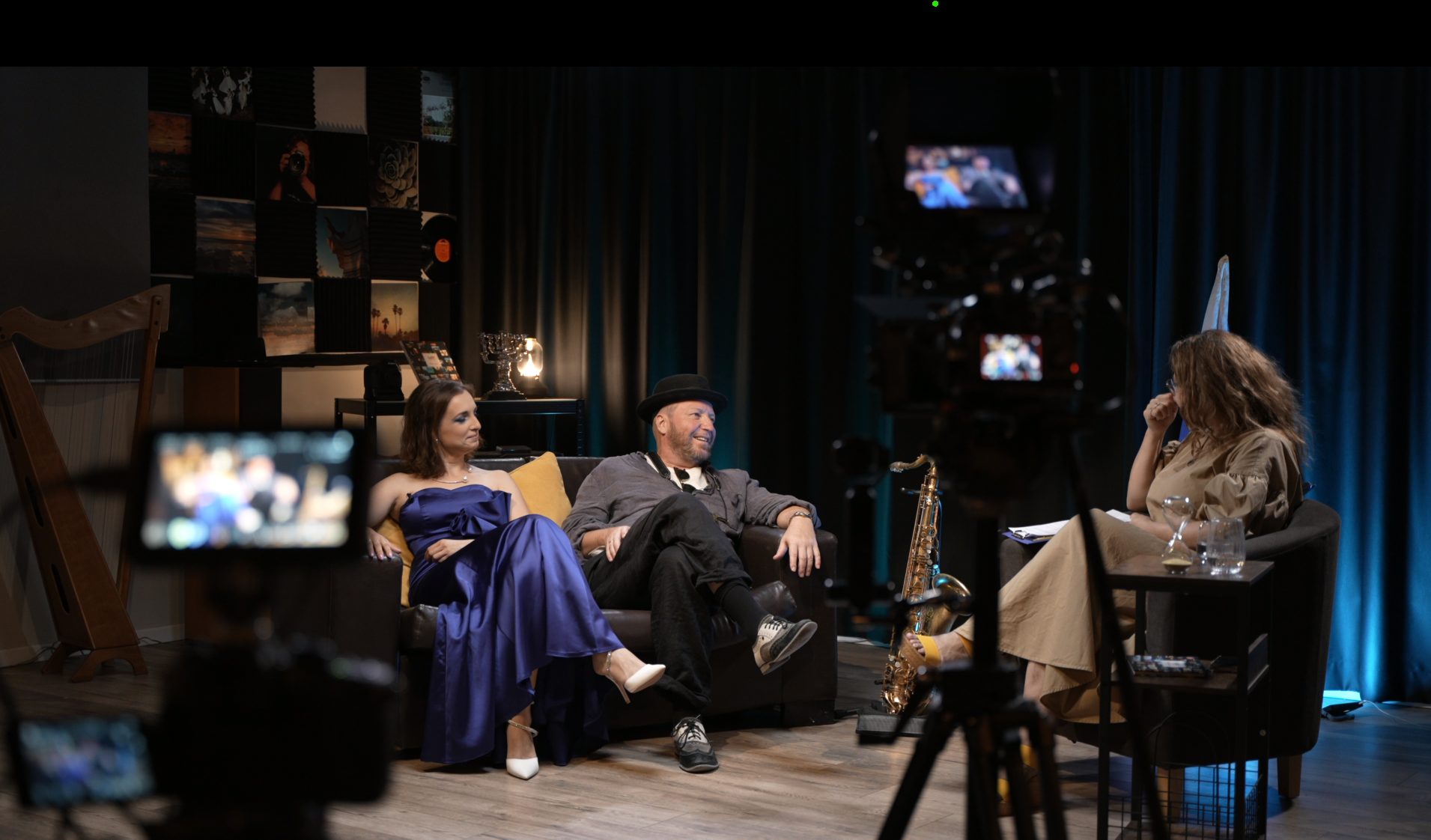 Interview filming at the GalilTV studio