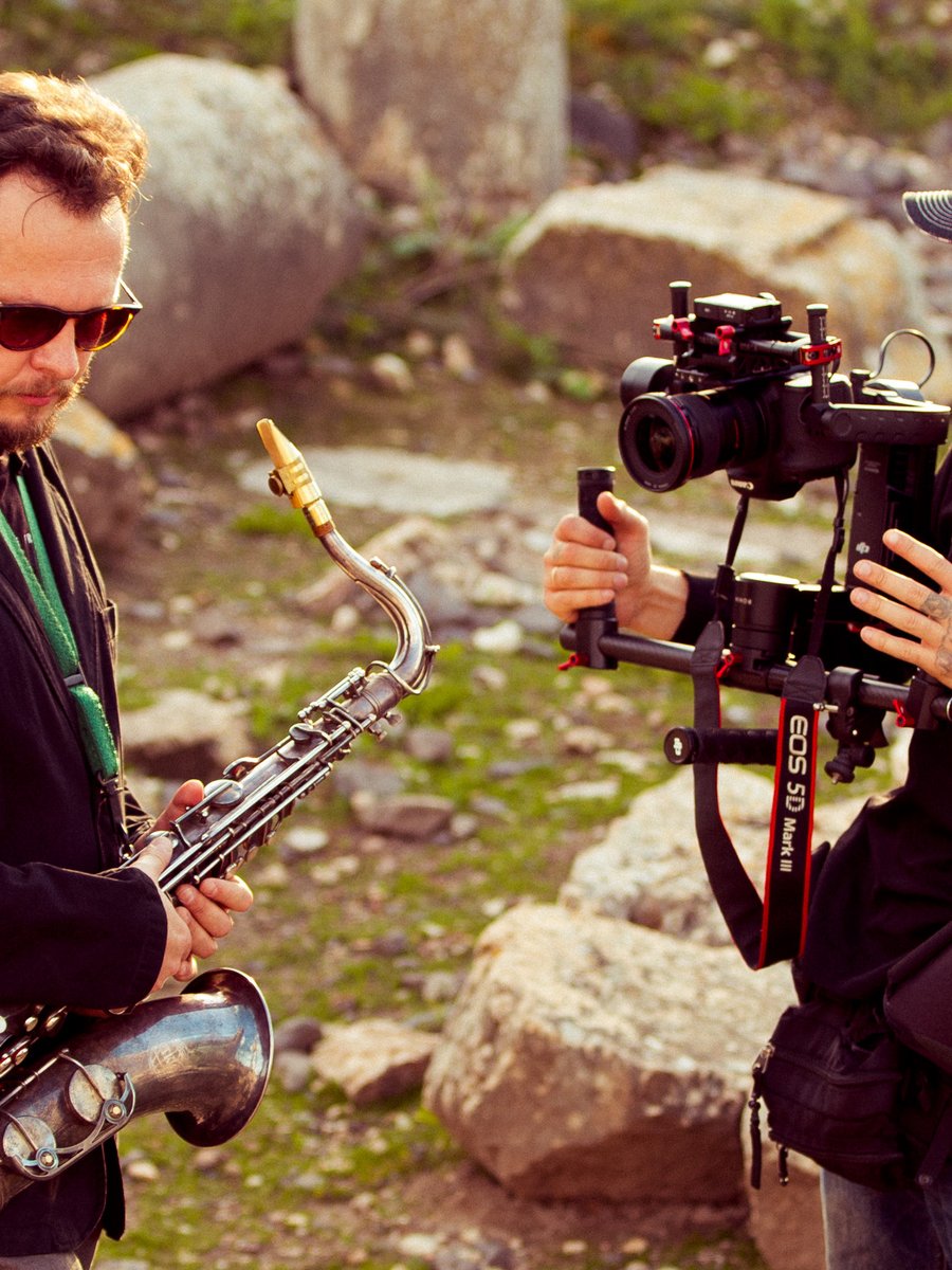 Shooting with saxophonist Andrey — working with a camera stabilizer
